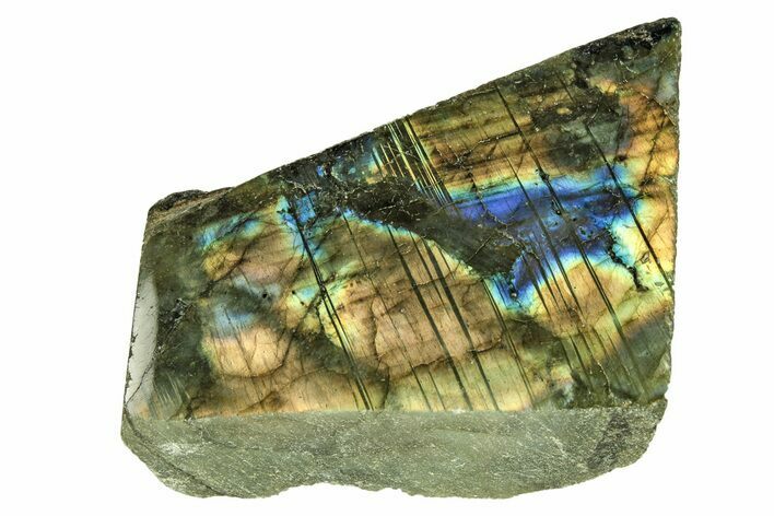 Single Side Polished Labradorite Slab - Madagascar #278196